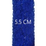 5 Meter Blue Stretch Lace Trim 5.5 Cm Wide
