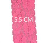 5 Meter Neon Pink Stretch Lace Trim 5.5 Cm Wide