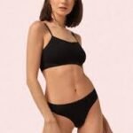 Comfy Cotton Black Sports Bra Panty Set